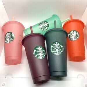Starbucks 2020 HOLIDAY Sparkle Cold Cups | Reusable Venti Tumbler 24 oz NEW!!!